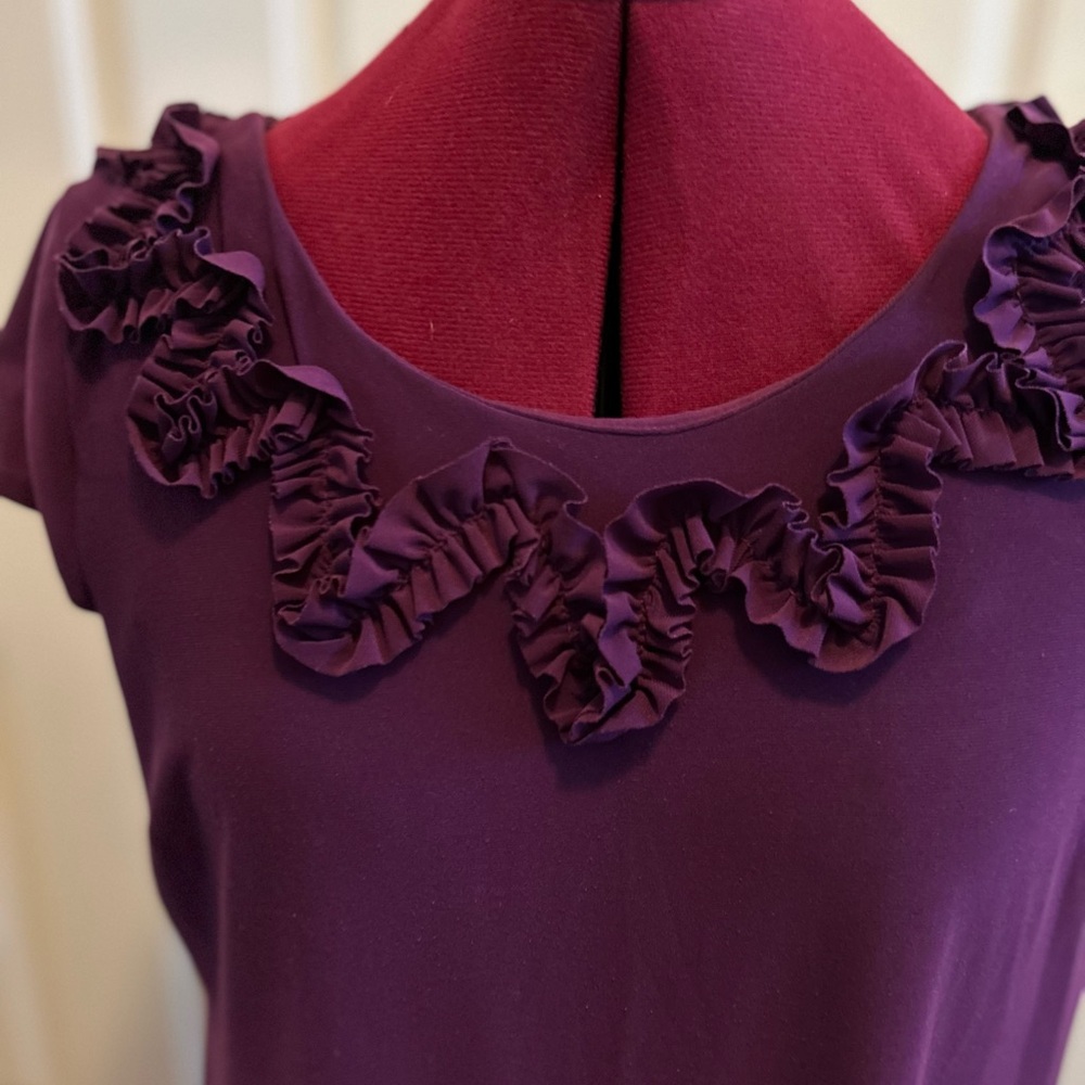 Studio Deep Purple Ruffle Dress - Picture 2 of 4